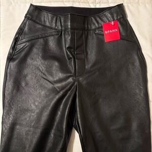 SPANX Luxe Black leather pants